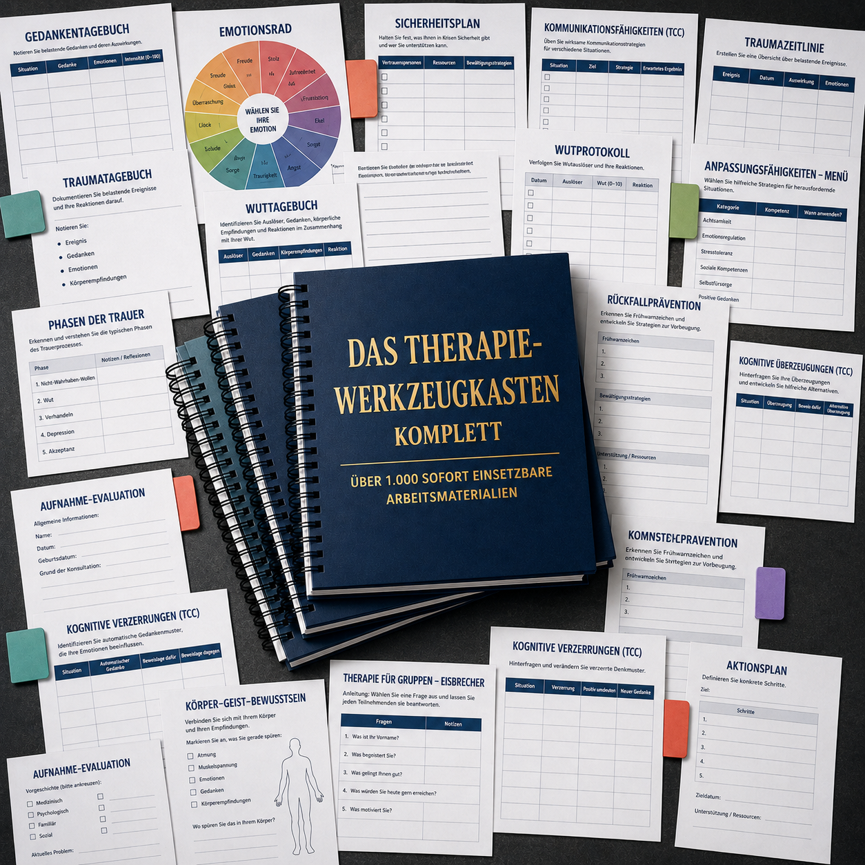 Das komplette Therapie-Toolkit — Mehr als 1.000 sofort einsetzbare Arbeitsblätter für Therapiesitzungen | DEU