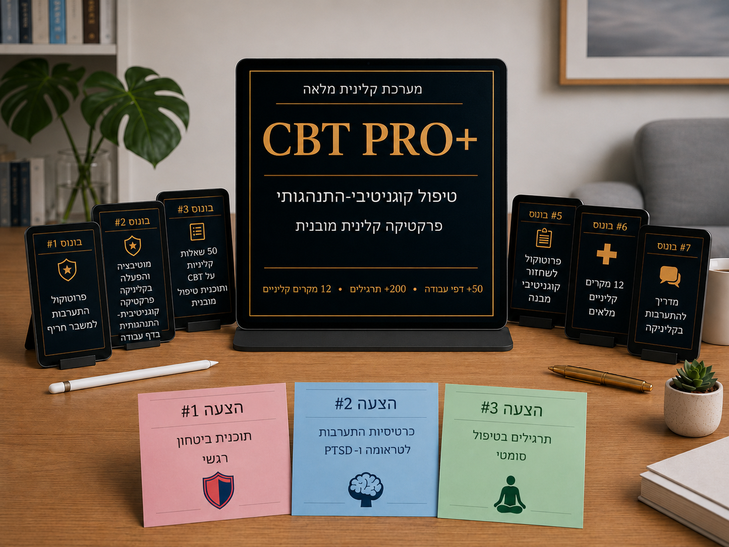 CBT PRO+ — פרוטוקולי מפגשים מובנים לאנשי מקצוע בתחום בריאות הנפש