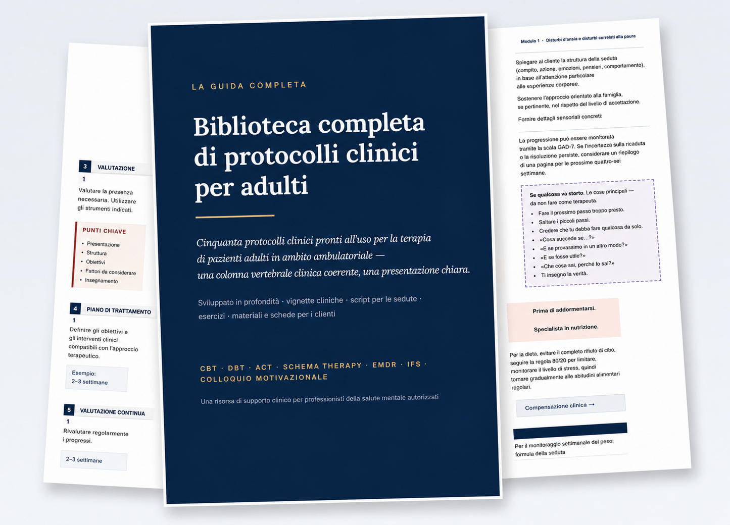 La libreria completa di protocolli clinici per adulti — 50 protocolli pronti all'uso | EM | IT